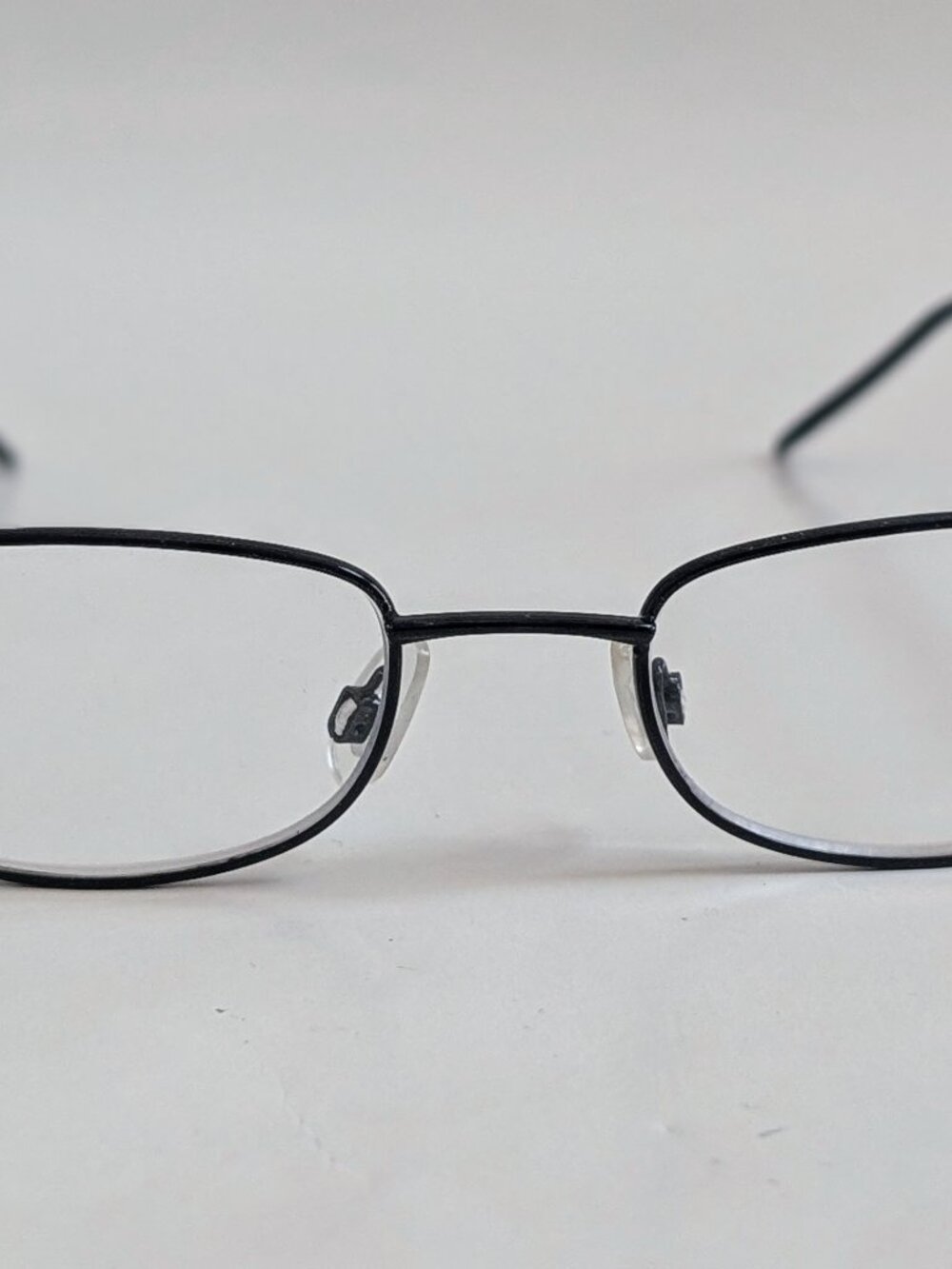 NWT Vintage 90's Small Rectangle Metal Reading Glasses +1.25 (S. Black)